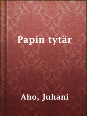 cover image of Papin tytär